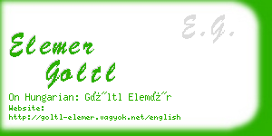 elemer goltl business card